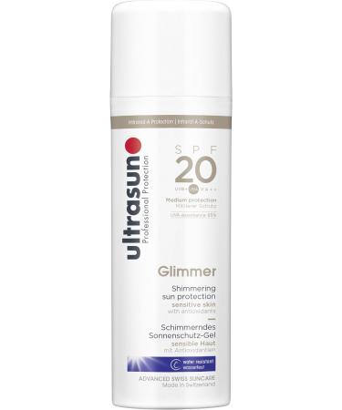 ultrasun SPF20 Glimmer Sensitive Formula All Day Sun Protection Lotion 150 ml + After Sun Tan Booster 150ml - Buy Online on GoSupps.com