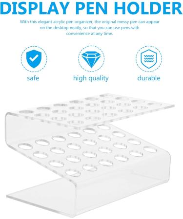 Milists 24-Hole Clear Acrylic Brush Holder | Fommy Pencil & Makeup Organizer for Colored Pencils Eyebrow Pencils & Cosmetics 12.0m 8x12cm - International Shipping - Buy Online on GoSupps.com