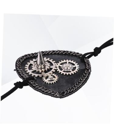 minkissy Gear Clock Prom Props Decor Blindfold Eye Patch Vintage Eye Mask medium Black - Buy Online on GoSupps.com
