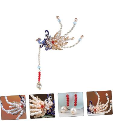 FRCOLOR 1pc Pearl Phoenix Hair Clip Chinese Hanfu Pearl Headpiece Hair Clips Rhinetone Hair Stick Vintage Hair Accessories Tassel Hairpins Pearl Hair Accessories Trendy Freshwater Pearls - Buy Online on GoSupps.com