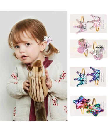 8-Piece Caricature Hair Clips for Girls | Glitter Hairpins for Children | Stylish & Fun Designs for Ladies & Kids - Buy Online on GoSupps.com