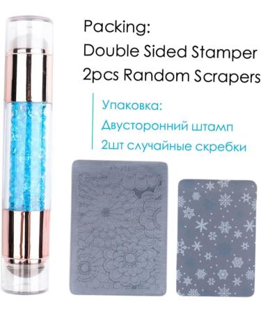 FOMIYES 3pcs Double Head Nail Template Nail Silicone Stamper Jelly Stamper for Nails Nail Jelly Stamper Manicure Supplies Rubber Nail Stamper Manicure Stamp Manicure Pen Nail Stamper Kit - Buy Online on GoSupps.com