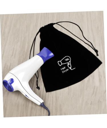 FRCOLOR Flannel Hair Dryer Bag - Travel Organizer for Hair Dryer & Accessories Drawstring Storage - 26x23 cm - Black - Buy Online on GoSupps.com