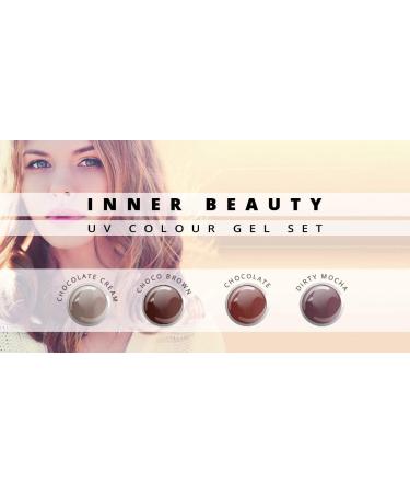 N&BF 4er color gel set Inner Beauty |4x5 ml UV Color Gel Sparset |Colorgel in four different color tones |Made in EU |Savings package for Geln gel & Nail Art Design |Professional Nagelgel colorful