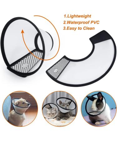 Adjustable Vivifying Cat Cone - Lightweight Recovery Pet Collar for Cats, Kittens, Small Dogs, and Rabbits - 3 Sizes Available (M: Neck 7.2-9.0 in) - Buy Online on GoSupps.com