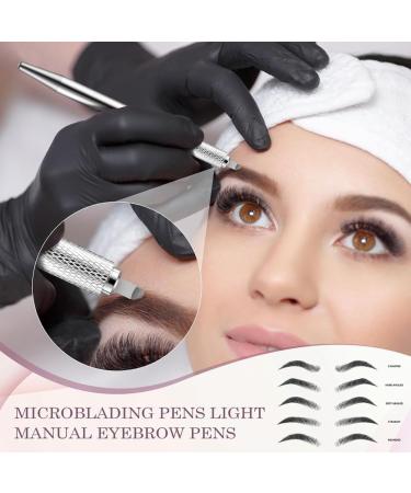 yixue 50 Count Microblading Pens Manual Eyebrow Pencils Microblading Supplies Aluminum Microblading Hand Tools for Cosmetics Easy Install C Black&silver - Buy Online on GoSupps.com