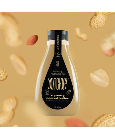 NUTCHUP The First Squeezy Peanut Butter | Delicious Nut Topping | Smooth & Crunchy Pancake Waffle Ice cream Pizza sauce | 435g Bottle (Peanut Butter) Original - Buy Online on GoSupps.com
