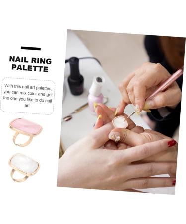 Lot de 2 Palettes de Nail Art Effet Coquillage Plaques Annulaire Marbre Blanc et Rose pour M lange Couleurs Manucure Diy Accessoire Professionnel et Personnel - Buy Online on GoSupps.com