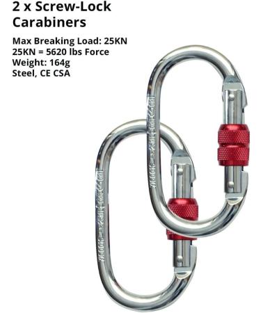 F.Life Aerial Silk Hardware Kit - Heavy Duty 30 kN Rescue Figure 8 & 30 KN Swivel & 25 KN Steel Carabiners - Yoga Hammock Rigging Set - Buy Online on GoSupps.com