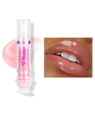 6 Colors Lip Plumper Hydrating & Smooth Lip Wrinkles Enhancing Plump Effect for Fuller Lips High Shine Lip Glaze Long Lasting Nourishing Lip Plumper for Women Girls (# 01)