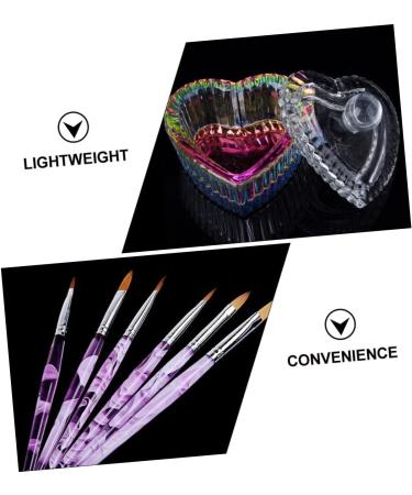 minkissy 1 Set Nail Art Crystal Cup Glass Cups with Lids Glass Nail Cup Container with Lid Glass Tumbler with Lid Glass with Lid Nail Powder Container Nail Pen Crystal Liquid Pastels Abs - Buy Online on GoSupps.com