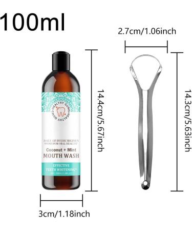 Coconut mouthwash Mouthwash with oil 100 ml mouthwash with mint and coconut contains a tongue scraper and longlasting mouthwash Ora mouthwash - Buy Online on GoSupps.com