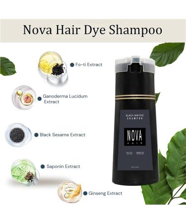 Nova Hair Dye Shampoo Nova Hair Instant Dye Shampoo for Men & Women (Dark Brown) - Buy Online on GoSupps.com