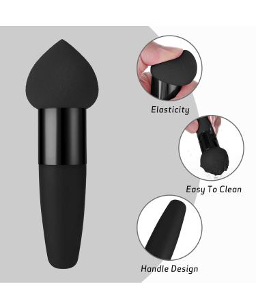 Buy Sibba 3-Piece Make-Up Sponge Set | Beauty Blender for Flawless Foundation & Concealer | Mini Angle Brush | Black - Buy Online on GoSupps.com