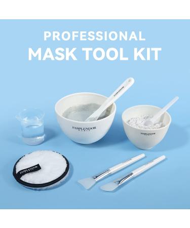 9-in-1 Face Mask Mixing Bowl Set with Brushes & Tools - White | FASPLENDOR - Buy Online on GoSupps.com