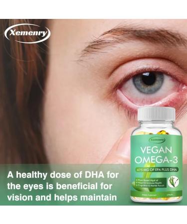 Vegan Omega-3 (120 capsules) Seaweed Oil 475mg - with EPA DHA - Bone & Joint Support - Buy Online on GoSupps.com