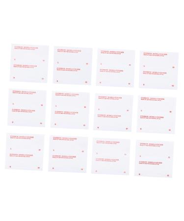 Housoutil 72pcs Eyebrow Stickers Girls Eyebrow Lady Tools Supplies Eye Brows Shaper Miss Eyebrow Card Make up 8.5x8.5cm As Shown