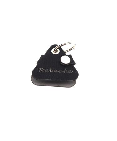 Copter farm dog brand bag for dogs on the collar |With engraving push button |Art leather real leather |Dog brand |Individually engraved on both sides (black triangle) black triangle