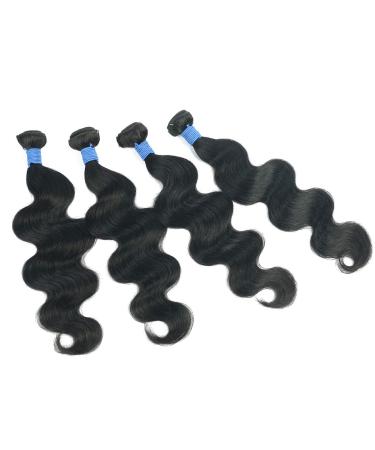 Brazilian Virgin Hair 4 Bundles Body Wave 14-20 Inch Natural Color | 100% Unprocessed Human Hair - Buy Online on GoSupps.com