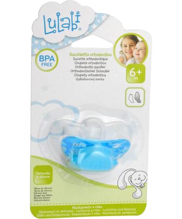 Lulabi Silicone Pacifier for 6 Months - Light Blue | Safe & Comfortable Baby Soother | International Shipping Available - Buy Online on GoSupps.com