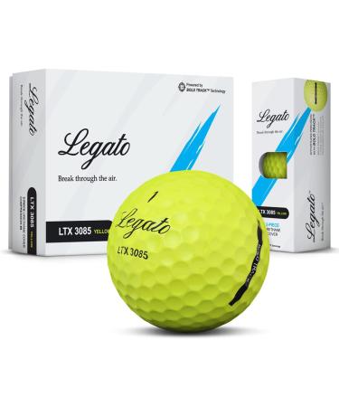 Legato Golf Balls LTX 3085 | Break 90 with Maximized Distance | 3 Piece Urethane Cover | 85 Compression | Yellow Dozen - Buy Online on GoSupps.com