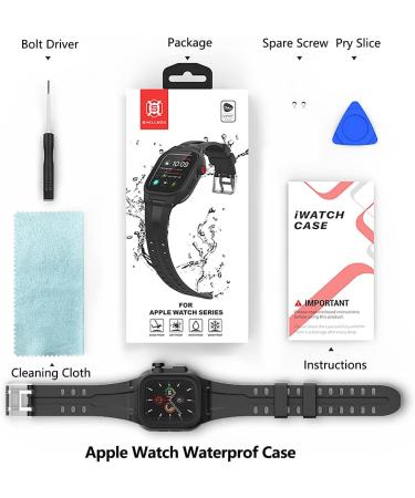 Waterproof Full-Body Case for Apple Watch SE 2nd Gen Series 6/5/4/SE 44mm with Screen Protector and Band - iWatch Series 6/5/4/SE 44mm Cover - Buy Online on GoSupps.com
