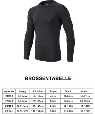 BUYKUD Children's Long Sleeve Functional Shirt - Black Compression Tracksuit for Running & Football - Buy Online on GoSupps.com