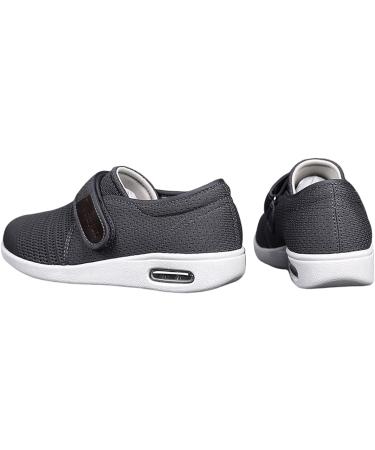 Men's Wide Width Comfort Slippers - Breathable Diabetic Shoes for Swollen Feet - Surgical Rehab - Crystal Silver - Size 8 - Buy Online on GoSupps.com