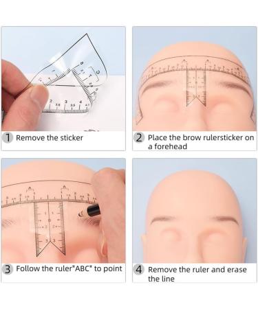 LALAFINA 10pcs Tools Eyebrow Ruler for Measurement Eyebrow Shaper for Women Marker Eyebrow Line Sticker Scale - Buy Online on GoSupps.com