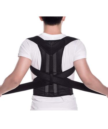 Back Brace Posture Corrector - Back Support Belt with Fully Adjustable Straps Relief Lower & Upper Back Pain Improve Posture & Provides Lumbar Support - Fit for Men & Women (M)