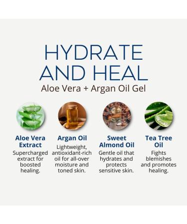 Aloe Vera Extract Moisturizing Skin Gel | After Sun Skin Care Cooling Hydration Face Body Sunburn Relief Multi-Purpose Skincare Absorbs Quickly - Buy Online on GoSupps.com