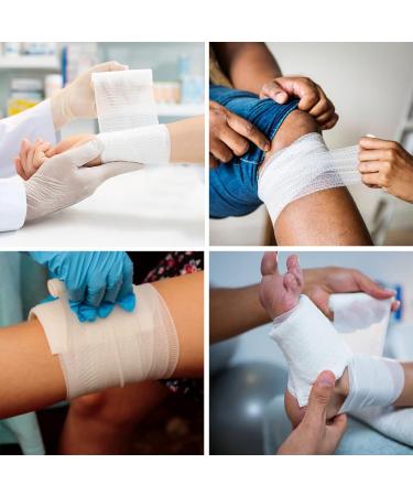 Gauze Bandage Rolls 10cm x 4.5m - Conforming Stretch Soft Gauze for Wound Dressing - 12 Rolls - Buy Online on GoSupps.com