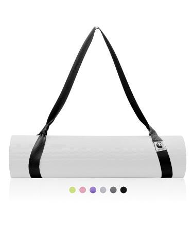 Slim Panda Yoga Mat Straps for Carrying,Adjustable Yoga Mat Carrier,Multiple Colour Yoga Mat Sling,Durable Cotton Exercise Strap for Yoga,Pilates,Exercise,Fitness,Dance(Yoga Mat Not Included) Black