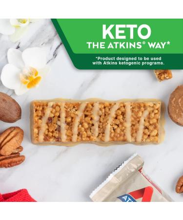 Atkins Vanilla Pecan Crisp Protein Meal Bar - Keto Friendly (5 Count) - Buy Online on GoSupps.com
