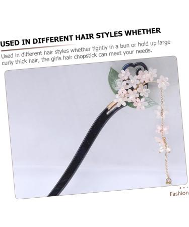 minkissy Tassel Hairpin Flower Hair Chopsticks Hair Toppers for Women Decorative Hairpin Chinese Hair Accessories for Girls Hair Stick for Hair The Flowers Bride Metal Hair Piece - Buy Online on GoSupps.com