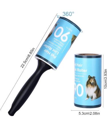Extra Sticky Lint Roller - 6 Rolls + 1 Roller - Ultimate Pet Hair & Lint Remover | 540 Leaves for Dust & Hair - International Shipping Available - Buy Online on GoSupps.com
