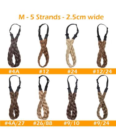 Silk-Co Women s 5-Strand Blonde Braided Hair Band - Vintage Elastic Headband for Weddings | Hair Tie & Extensions 2.5cm Wide - Buy Online on GoSupps.com
