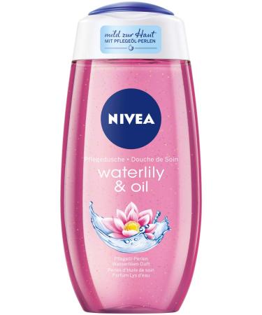 NIVEA Waterlily & Oil Shower Gel (250 ml) Refreshing Shower Gel with Valuable Oil Beads Pampering Shower with Delicate Water Lily Fragrance