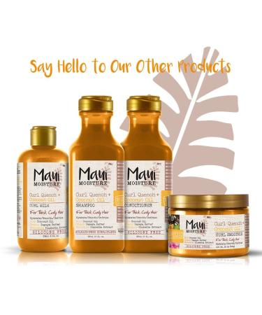 Maui Moisture Coconut Oil Curl Smoothie 12 oz - Silicone-Free Styling Cream for Tight Curls - Vegan & Paraben-Free - Buy Online on GoSupps.com