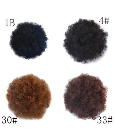 Coolbers Afro Puff Drawstring Ponytail - Synthetic Curly Chignon Hair Bun Extensions with Clips | Large 4 Size - Buy Online on GoSupps.com