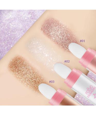 Aoowu Highlighter Powder Stick - Pink Glitter Body & Face Highlighter (9g) | Shimmering Sparkle for Lips Hair & More - Buy Online on GoSupps.com