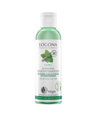 LOGONA Naturkosmetik LOGONA Naturkosmetik Organic Purifying Facial Toner for Impure and Combination Skin Organic Mint and Natural Salicylic Acid from Willow Bark Mattifying Natural and Vegan 125 ml