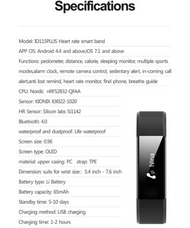 Demiawaking Bracelet Replacement for ID115Plus HR Smart Watch - Black | Premium Accessories for Enhanced Style & Comfort - Buy Online on GoSupps.com