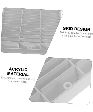 Angoily Box Nail Art Display Box Nail Tip Organizer Nail Art Storage Container Nail Art Container Nail Tips Organizer Nail Art Tips Holder Acrylic Display Stand Manicure White - Buy Online on GoSupps.com