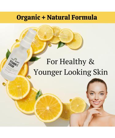 Organic Vitamin C Serum - Sulphate-Free Natural Formula for Brightening Uneven Skin - Made in Canada - 29.5ml - Buy Online on GoSupps.com