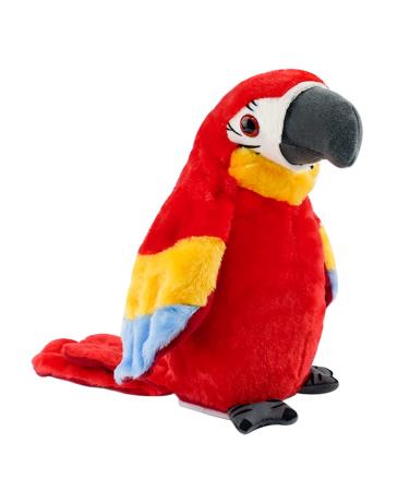 Surplex Sound Repeating Parrot Plush Plush Interactive Toy Waving Wings Electronic Record Bird Toy Stuffed Animal Sensory Educational Toy Cute talking parrot toy Birthday Xmas Gift for Kids & Baby