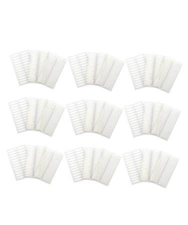 POPETPOP 45 Sheets Double Stick Tape Fiber Eyelid Lift Strip Women Eyelid Tape Eye Patch Invisible Man Refill Size 1 White
