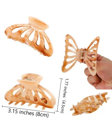 ATODEN Hair Clips Claw Clips for Thick Hair - 3 Pcs Acrylic Medium Clips for Women - Non-Slip Large Jaw Clips - Cute Accessories for Girls - Ideal Gifts - Buy Online on GoSupps.com