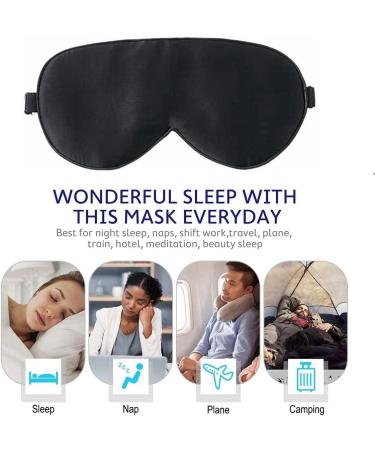 Super-Smooth Black Sleep Mask & Blindfold for Men, Women & Children | Ideal for Travel, Nap & Night Sleep - Buy Online on GoSupps.com