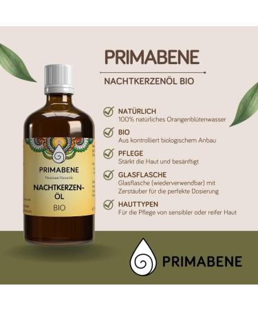 Primabene Organic Evening Primrose Oil - GLA-rich Skin & Hair Wellness (50 ml) - Buy Online on GoSupps.com